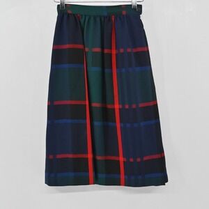 Vtg Plaid Wool Midi Skirt Size 6 Preppy Dark Academia A Line Schoolgirl Heritage